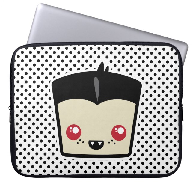 Kawaii Dracula Laptop Sleeve (Vorderseite)