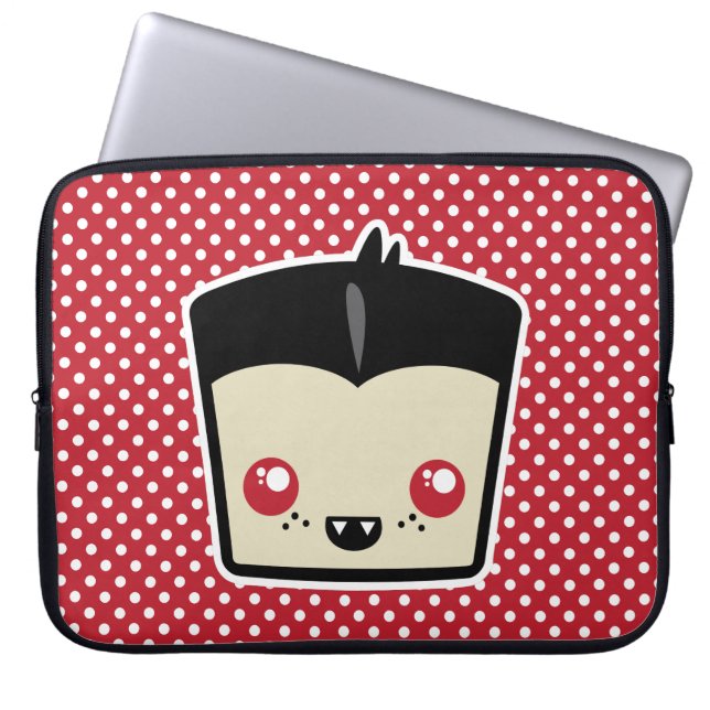 Kawaii Dracula Laptop Sleeve (Vorderseite)
