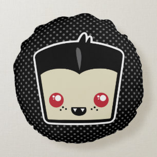 Kawaii Dracula Round Pillow Rundes Kissen