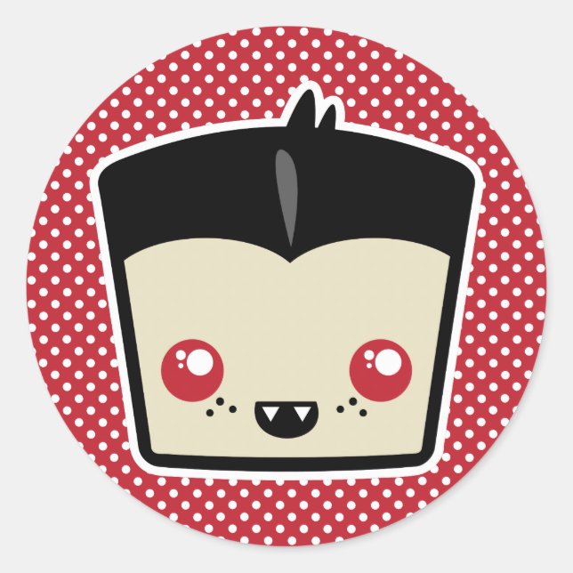 Kawaii Dracula Stickers (Vorderseite)