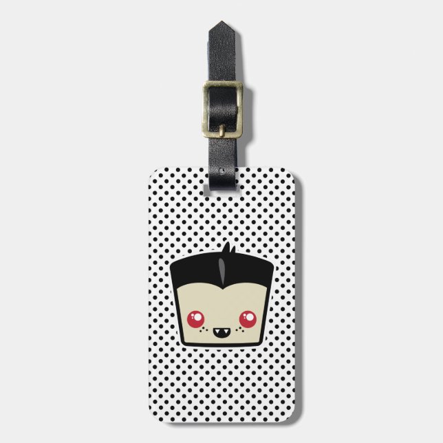 Kawaii Dracula Travel Luggage Tags Gepäckanhänger (Vorderseite vertikal)