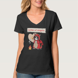 Kawaii Dragon Mama Black Funny Quote Muttertag T-Shirt