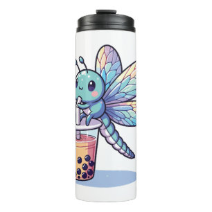 Kawaii Dragonflies Bubble Tea Boba Dragonfly Thermosbecher