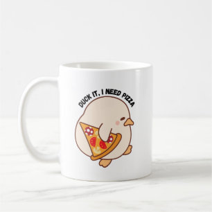 Kawaii Duck Pizza Lover Kaffeetasse