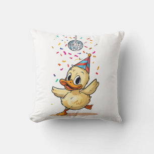 Kawaii Duckling Tanzen im Diskothek Ball mit Conf Kissen