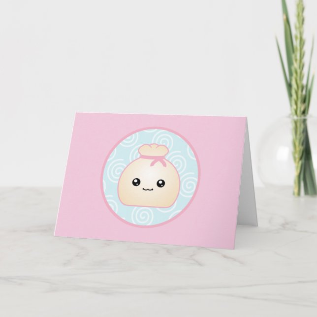 Kawaii Dumpling Birthday Card Karte (Vorderseite)