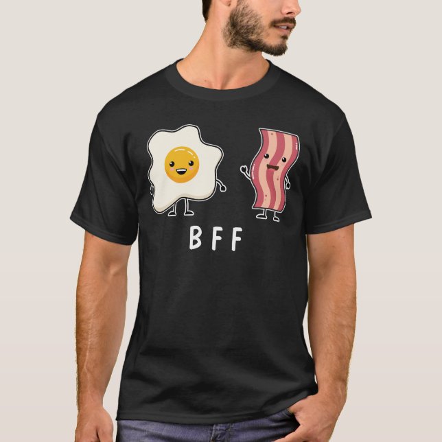 Kawaii Eggs & Bacon: Die besten Freunde für immer T-Shirt (Vorderseite)