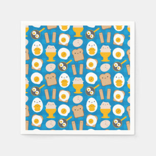 Kawaii Eier zum Frühstück Serviette