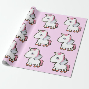 Kawaii Einhorn Geschenkpapier