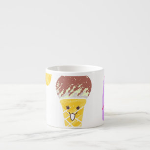 Kawaii Eis, niedlich, nahtlos. Espressotasse