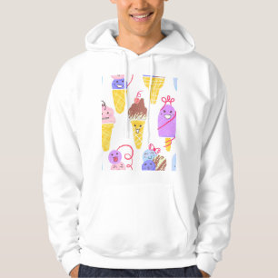 Kawaii Eis, niedlich, nahtlos. Hoodie