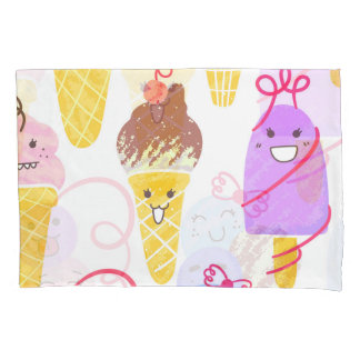Kawaii Eis, niedlich, nahtlos. Kissenbezug