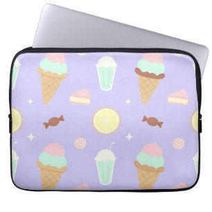 Kawaii-Eis-Süßigkeiten-Muster Laptopschutzhülle