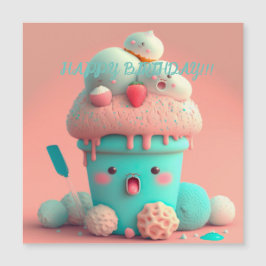 Kawaii Eisbecherkarte Magnetkarte