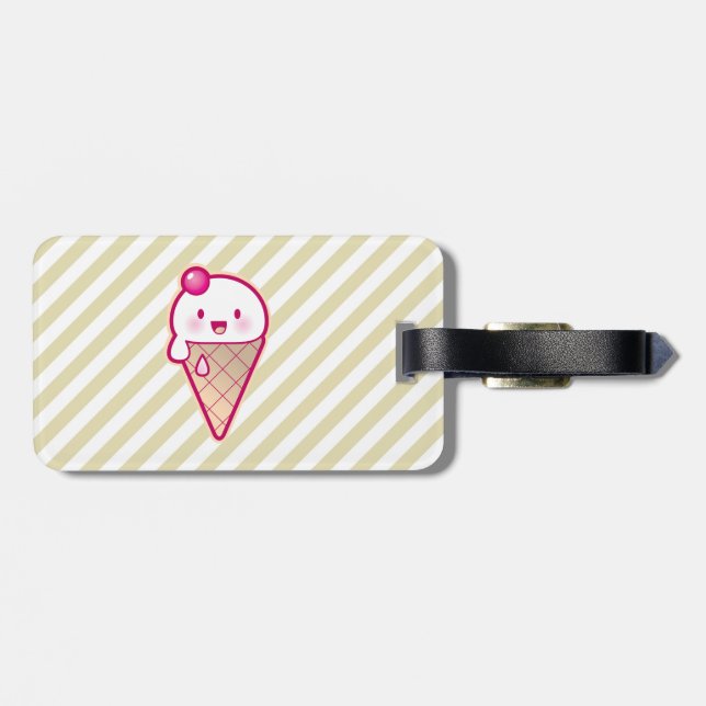 Kawaii Eiscreme Gepäckanhänger (Rückseite horizontal)