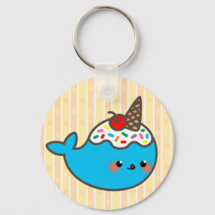 Kawaii Eiscreme Narwhal Schlüsselanhänger