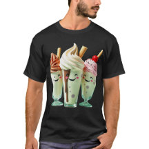 Kawaii Eiscreme Trio Süße Dessert Charaktere