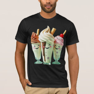 Kawaii Eiscreme Trio Süße Dessert Charaktere T-Shirt
