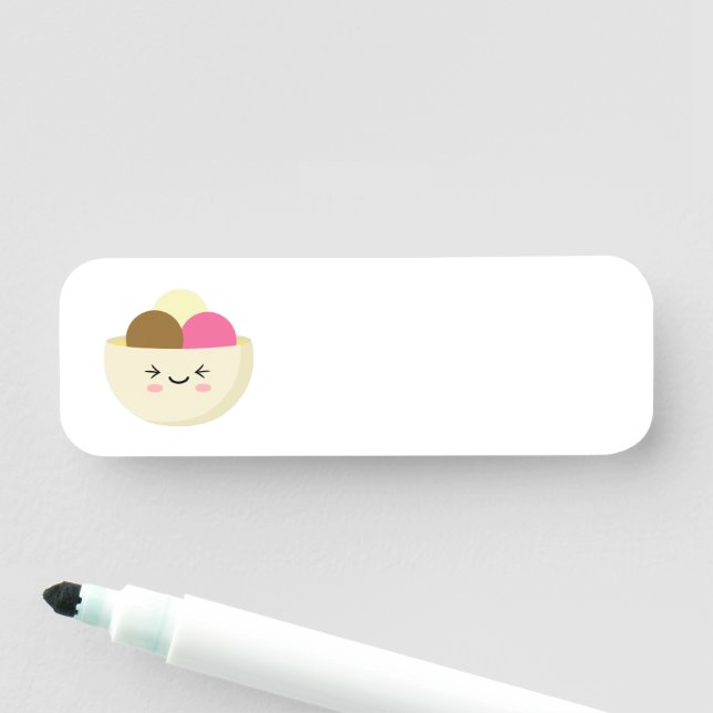 Kawaii-Eiskrem Namensschild (Beispiel)