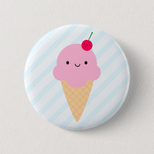 Kawaii Eistüte Button