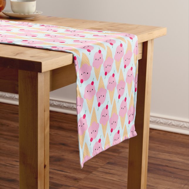 Kawaii Eistüten Kurzer Tischläufer (Beispiel)