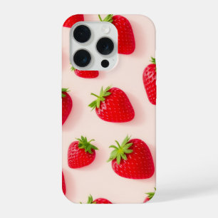 Kawaii-Erdbeer-Ästhetik-Handyhülle iPhone 15 Pro Hülle