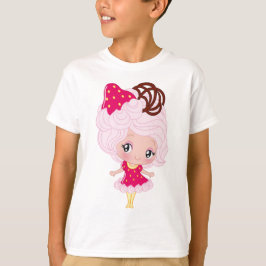 Kawaii Erdbeerfreuden-Mädchen T-Shirt