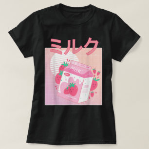 Kawaii Erdbeermilch-Ästhetik T-Shirt