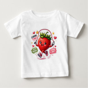Kawaii-Erdbeerspringseil-Fitness-Aufkleber Baby T-shirt