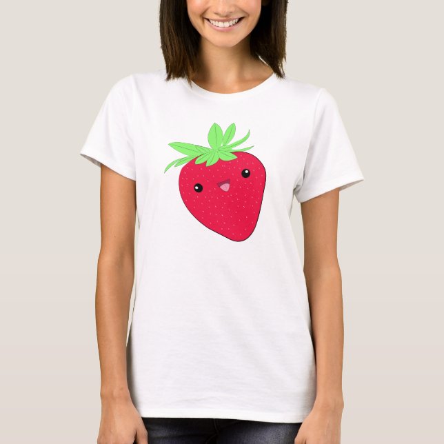 Kawaii ErdbeerT - Shirt (Vorderseite)