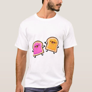 Kawaii Erdnussbutter- und Geleesandwich-Freunde T-Shirt