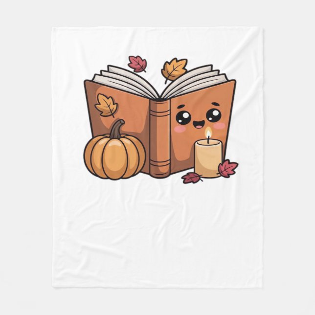 Kawaii Erntedank Buch Klassischer T - Shirt Fleecedecke (Vorderseite)