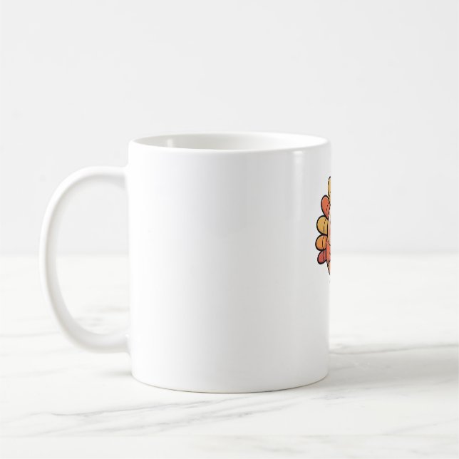 Kawaii Erntedank Truthahn Oversifizierter T - Shir Kaffeetasse (Links)