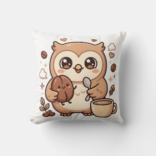 Kawaii-Eule-Kaffeekissen-Wurfkissen Kissen