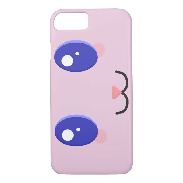 Kawaii Face Custom Color Phone Case (Rückseite)
