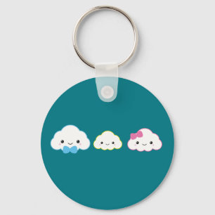 Kawaii Familien-Wolke Schlüsselanhänger