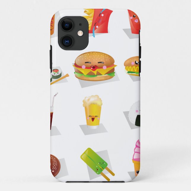 kawaii Fast Food Case-Mate iPhone Hülle (Rückseite)