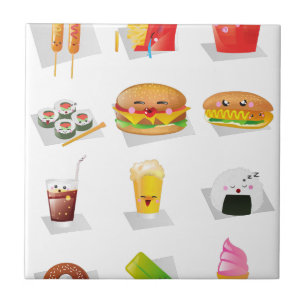 kawaii Fast Food Fliese