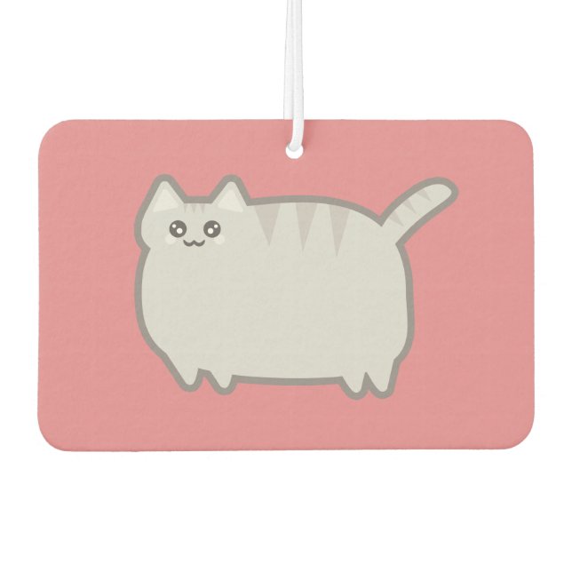 Kawaii Fat Cat Autolufterfrischer (Vorderseite)