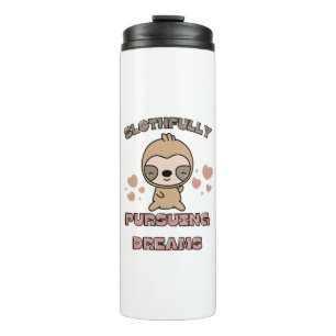 Kawaii Faultier Tierwitz Thermosbecher