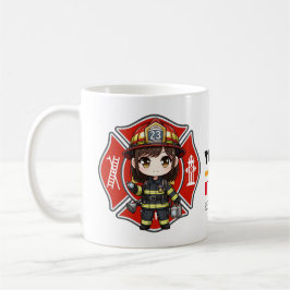 Kawaii Firefighter Girl - Kaffeetasse