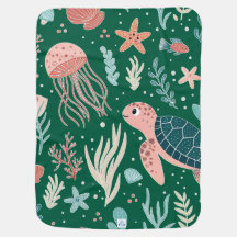 Kawaii Fisch & Ozeane Tiere Print