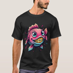 Kawaii Fisch-Spritz-Effekt T-Shirt