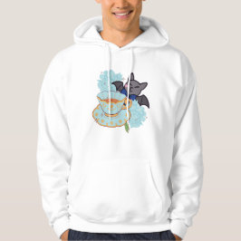Kawaii-Fledermaus und Hortensien-Teatime Hoodie