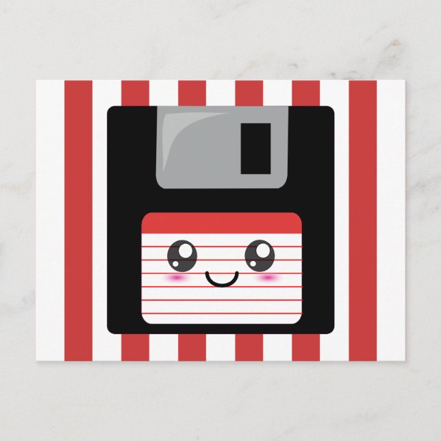 Kawaii Floppy Disk Postkarte (Vorderseite)