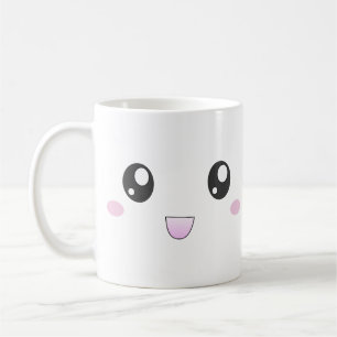 Kawaii font face à la tasse