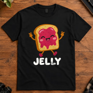 Kawaii Food Jelly Toast Süßes passendes Paar T-Shirt