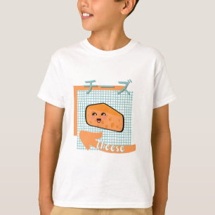 kawaii food- niedlicher käse, orange, türkis T-Shirt