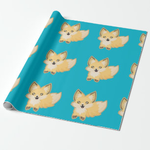 Kawaii Fox Geschenkpapier