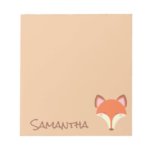 Kawaii Fox Notizblock (Vorderseite)